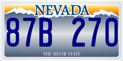 NV license plate 87B270