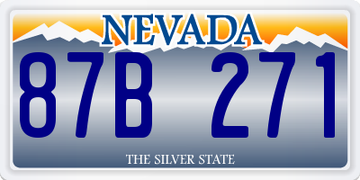 NV license plate 87B271