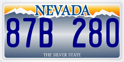 NV license plate 87B280