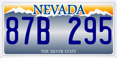 NV license plate 87B295