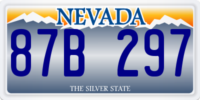 NV license plate 87B297