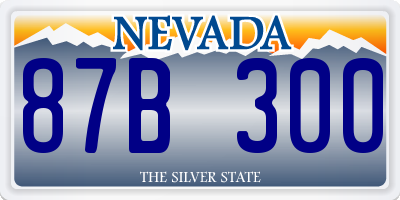 NV license plate 87B300