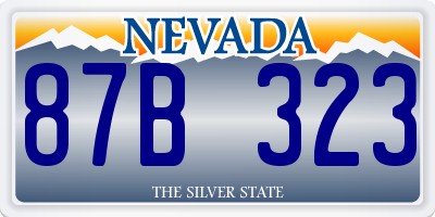 NV license plate 87B323