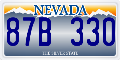 NV license plate 87B330