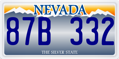 NV license plate 87B332