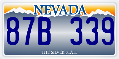NV license plate 87B339