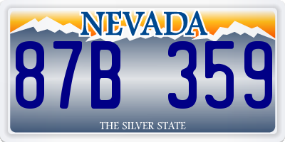 NV license plate 87B359