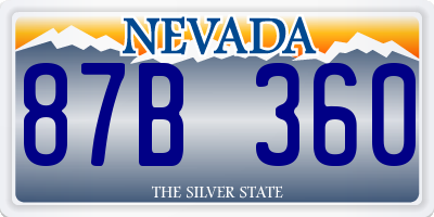 NV license plate 87B360