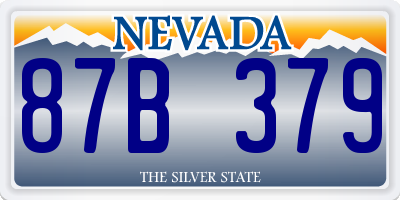 NV license plate 87B379