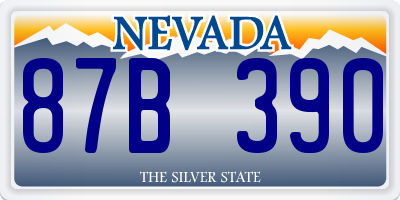 NV license plate 87B390