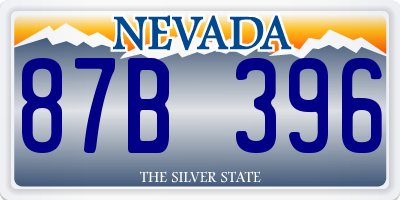 NV license plate 87B396