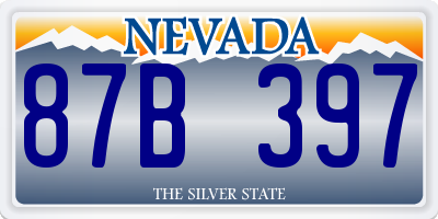 NV license plate 87B397