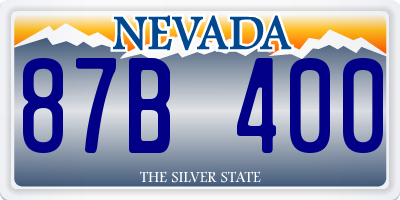 NV license plate 87B400