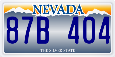 NV license plate 87B404