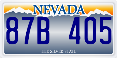 NV license plate 87B405