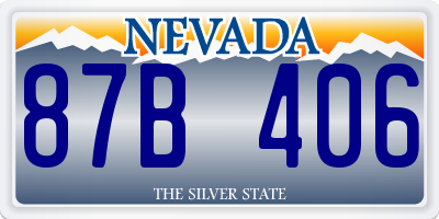 NV license plate 87B406