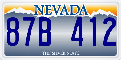 NV license plate 87B412