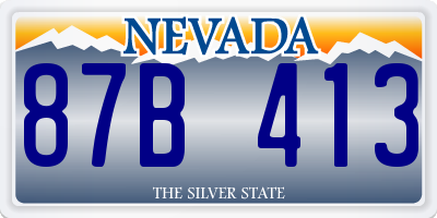 NV license plate 87B413