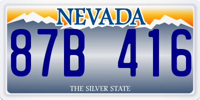 NV license plate 87B416