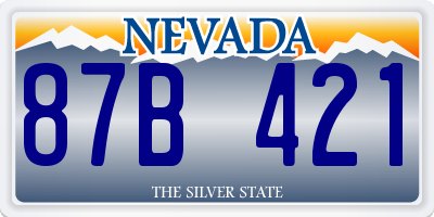 NV license plate 87B421