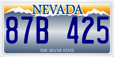 NV license plate 87B425