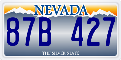 NV license plate 87B427