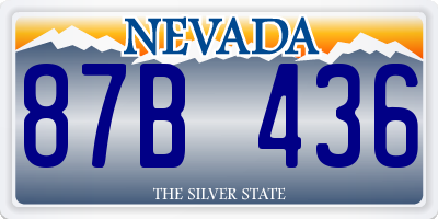 NV license plate 87B436