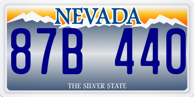 NV license plate 87B440