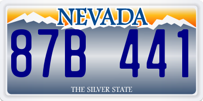 NV license plate 87B441