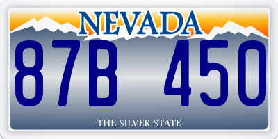 NV license plate 87B450