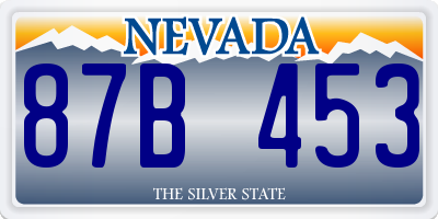 NV license plate 87B453