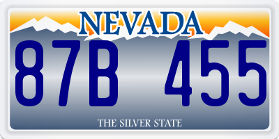 NV license plate 87B455