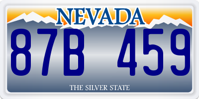 NV license plate 87B459