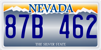 NV license plate 87B462