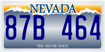 NV license plate 87B464