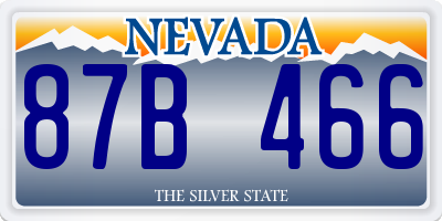 NV license plate 87B466