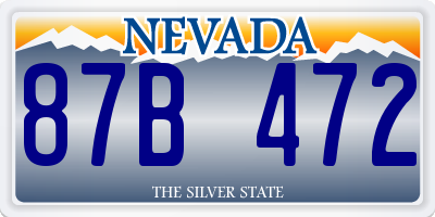 NV license plate 87B472