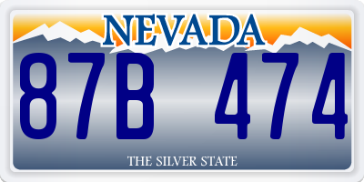 NV license plate 87B474