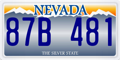 NV license plate 87B481