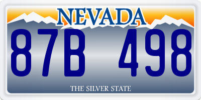 NV license plate 87B498