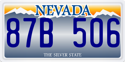 NV license plate 87B506