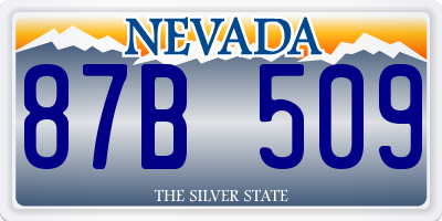 NV license plate 87B509