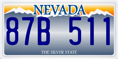 NV license plate 87B511