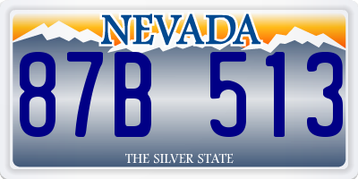 NV license plate 87B513