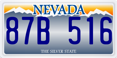 NV license plate 87B516