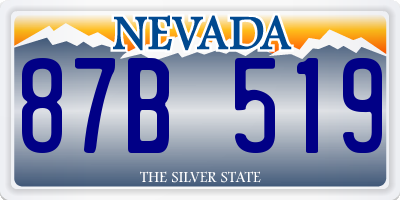NV license plate 87B519