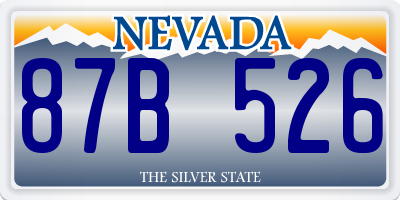 NV license plate 87B526