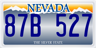 NV license plate 87B527