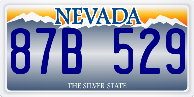 NV license plate 87B529