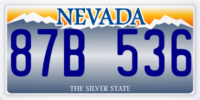 NV license plate 87B536